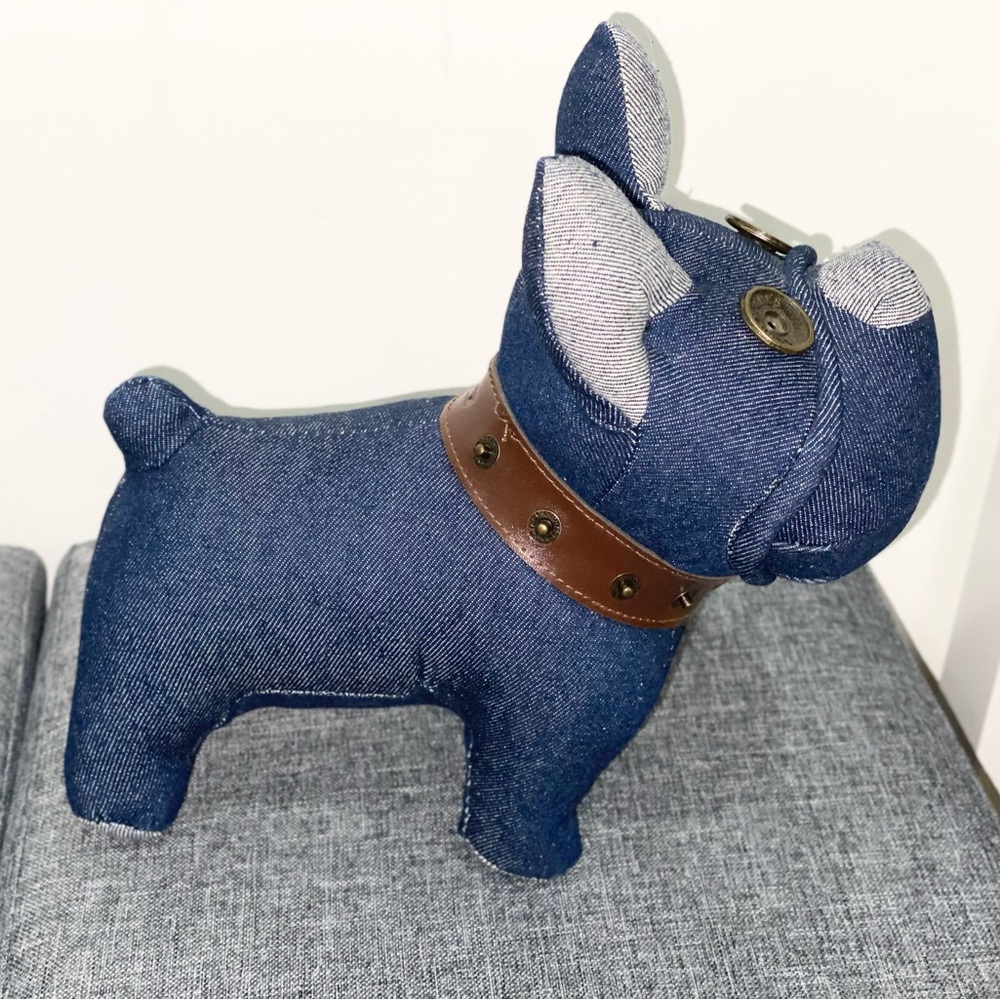 Jack & Jones Denim Dog Plush Button Eyes & Collars